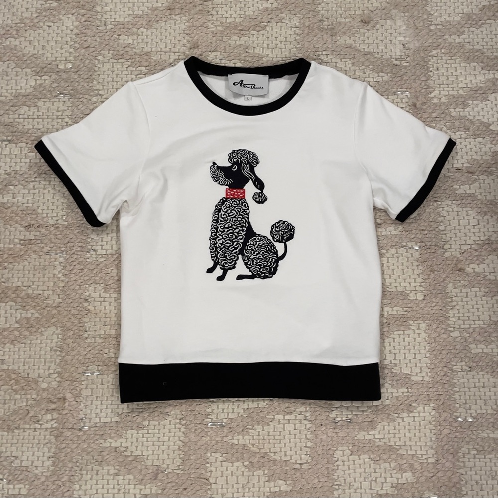 Charming 50’s poodle blouse Classic Ringer Style